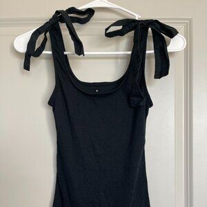 Black Tank Top with Bows